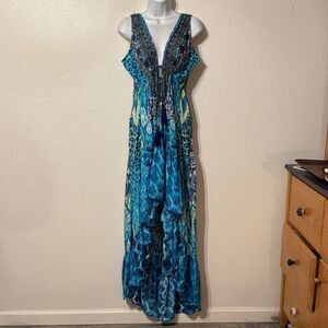 True Colors by La Moda Paisley Maxi Dress Large/XL